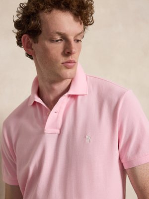 Piqué-Poloshirt mit Logo-Stickerei, Custom Slim Fit