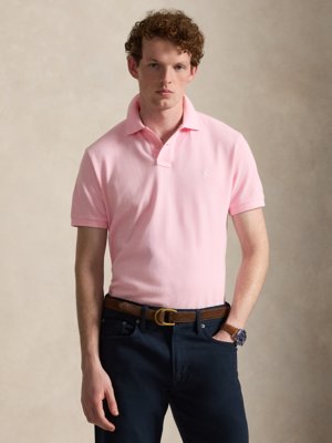 Piqué-Poloshirt mit Logo-Stickerei, Custom Slim Fit