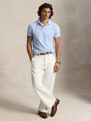 Piqué-Poloshirt aus Baumwolle mit Pony-Stickerei, Slim Fit