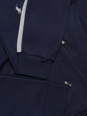 Sweatjacke mit Streifenakzenten und Pony-Stickerei