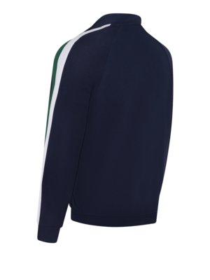 Sweatjacke mit Streifenakzenten und Pony-Stickerei