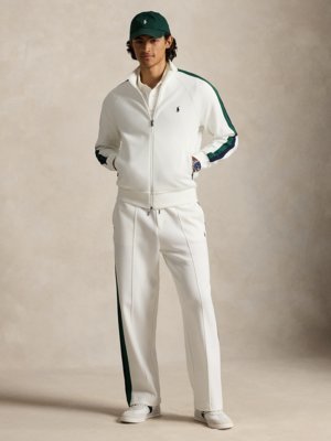 Sweatjacke mit Streifenakzenten und Pony-Stickerei