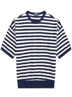 T-Shirt in softer Sweat-Qualität mit Ringelstreifen, Relaxed Fit