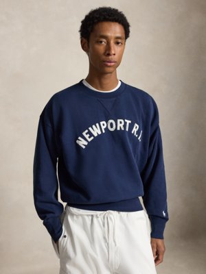Sweatshirt aus einem Baumwoll-Mix mit Label-Schriftzug