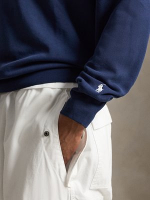 Sweatshirt aus einem Baumwoll-Mix mit Label-Schriftzug