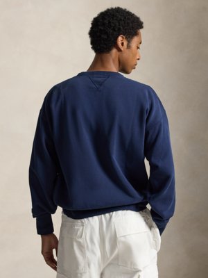 Sweatshirt aus einem Baumwoll-Mix mit Label-Schriftzug