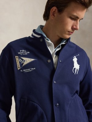 Sweatjacke mit Logo-Stickereien