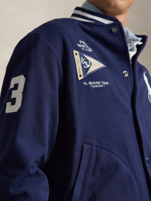 Sweatjacke mit Logo-Stickereien