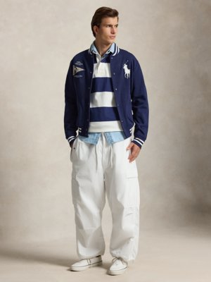 Sweatjacke mit Logo-Stickereien