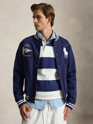 Sweatjacke mit Logo-Stickereien