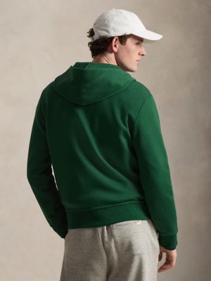 Sweatjacke mit Kapuze und Logo-Stickerei