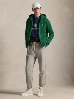 Sweatjacke mit Kapuze und Logo-Stickerei