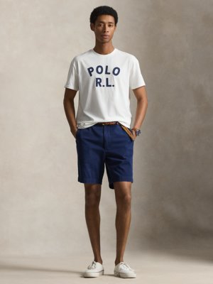 T-Shirt aus Baumwolle mit Label-Stickerei, Classic Fit