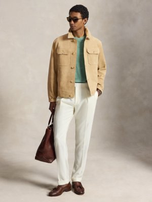 Overshirt aus weichem Wildleder mit zwei Brusttaschen