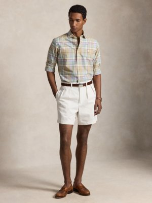 Oxfordhemd mit Check-Muster und Logo-Stickerei, Custom Fit