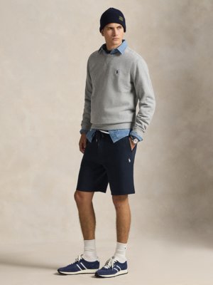 Sweatshorts aus einem Baumwoll-Mix mit Logo-Stickerei