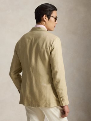 Ungefüttertes Sakko aus einem leichten Leinen-Mix, Slim Fit