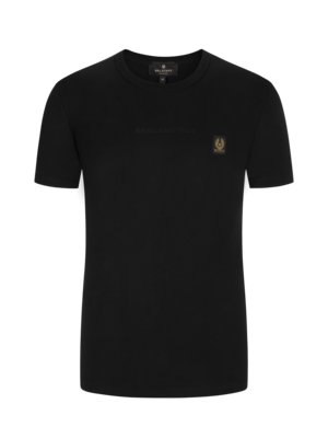 T-Shirt aus Baumwolle mit Logo-Aufnäher