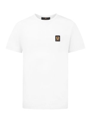 T-Shirt aus Baumwolle mit Logo-Aufnäher