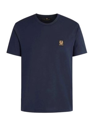 T-Shirt aus Baumwolle mit Logo-Aufnäher