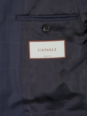 Anzug aus Schurwolle mit Glencheck-Muster, Slim Fit