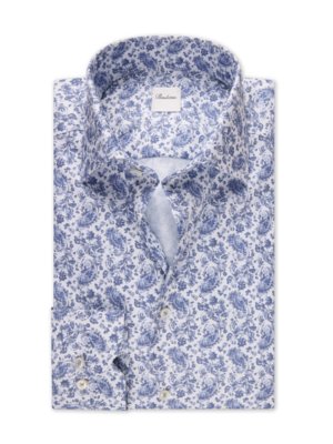 Hemd aus Twofold Super Cotton mit Paisley-Print, Regular Fit