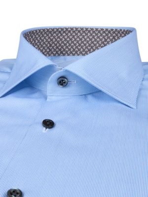 Hemd aus Twofold Super Cotton mit feinem Streifen, Regular Fit