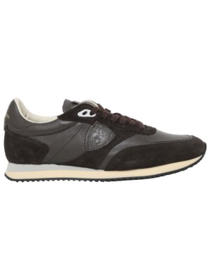 Runner Sneaker aus Leder mit Veloursleder-Overlays