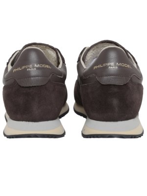 Runner Sneaker aus Leder mit Veloursleder-Overlays