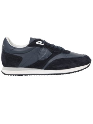 Runner Sneaker aus Leder mit Veloursleder-Overlays