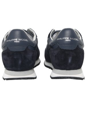 Runner Sneaker aus Leder mit Veloursleder-Overlays