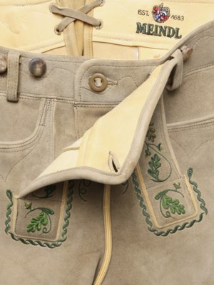 Traditionelle Trachtenlederhose aus edlem Hirschleder