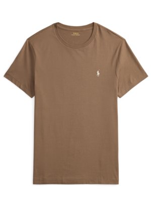 Leichtes T-Shirt mit Pony-Stickerei, Custon Slim Fit