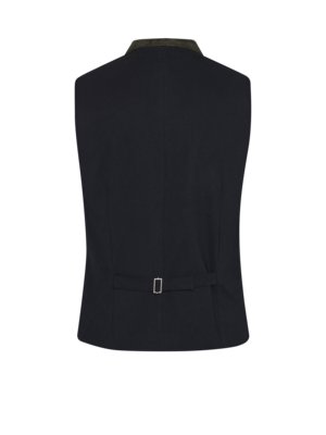 Trachtenweste Gustav mit Muster, Struktur und Stretch