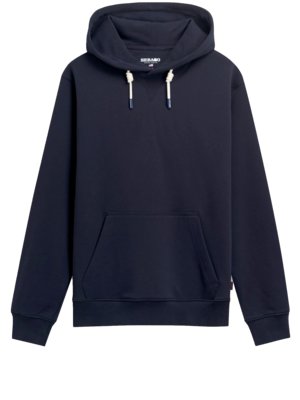 Unifarbener Hoodie aus Baumwolle