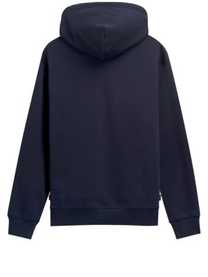Unifarbener Hoodie aus Baumwolle