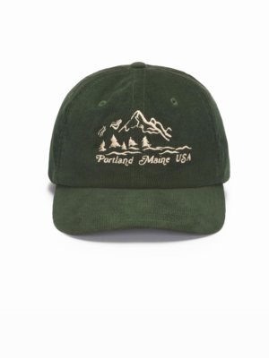 Cap aus softem Baumwollcord mit Stickerei