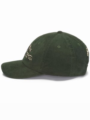 Cap aus softem Baumwollcord mit Stickerei