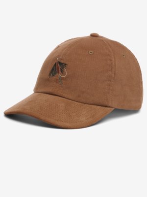 Cap aus softem Baumwollcord mit Stickerei