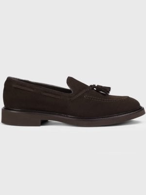 Tassel Loafer aus Veloursleder mit Quasten