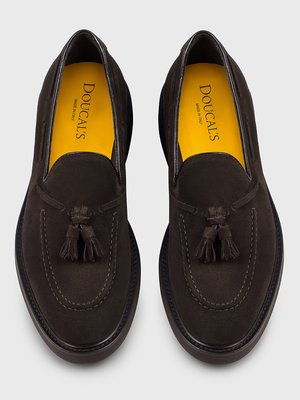 Tassel Loafer aus Veloursleder mit Quasten