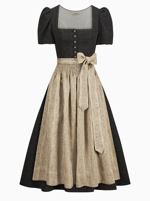 Dirndl Laura mit geradem Ausschnitt und kurzem Puffarm