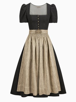 Dirndl Laura mit geradem Ausschnitt und kurzem Puffarm