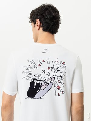 Jersey T-Shirt mit Stretch und Loriot-Print