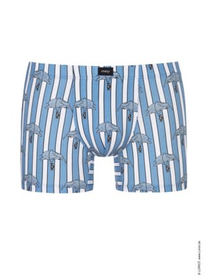 Jersey-Boxershorts mit Stretch und Loriot-Print