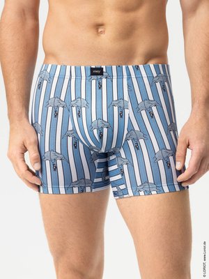 Jersey-Boxershorts mit Stretch und Loriot-Print