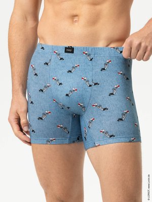 Jersey-Boxershorts mit Loriot-Print