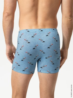 Jersey-Boxershorts mit Loriot-Print