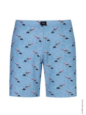 Homewear-Shorts aus Jersey-Stretch mit Loriot-Print