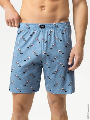 Homewear-Shorts aus Jersey-Stretch mit Loriot-Print